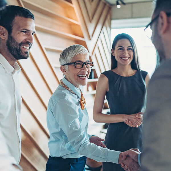 business people shaking hands