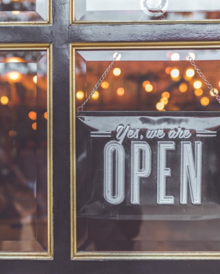 business shop open signage